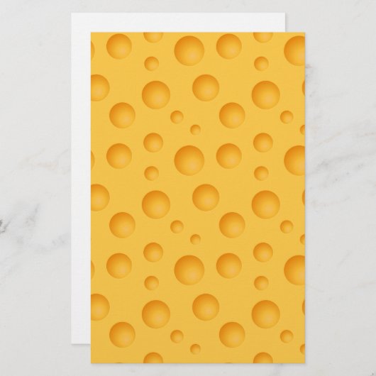 Geel kaaspatroon briefpapier (Voorkant / Achterkant)