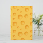 Geel kaaspatroon briefpapier (Staand voorkant)