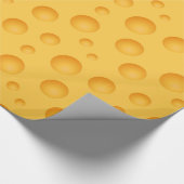 Geel kaaspatroon cadeaupapier (Hoek)