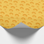 Geel kaaspatroon cadeaupapier (Hoek)
