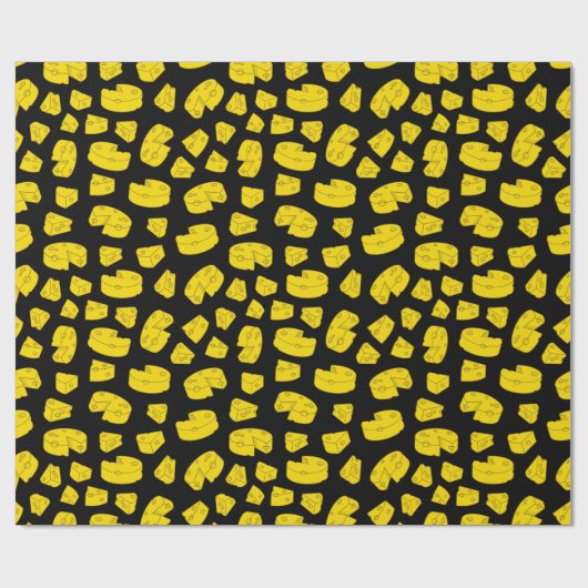 Geel kaaspatroon cadeaupapier (Vlak)