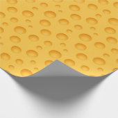 Geel kaaspatroon cadeaupapier (Hoek)