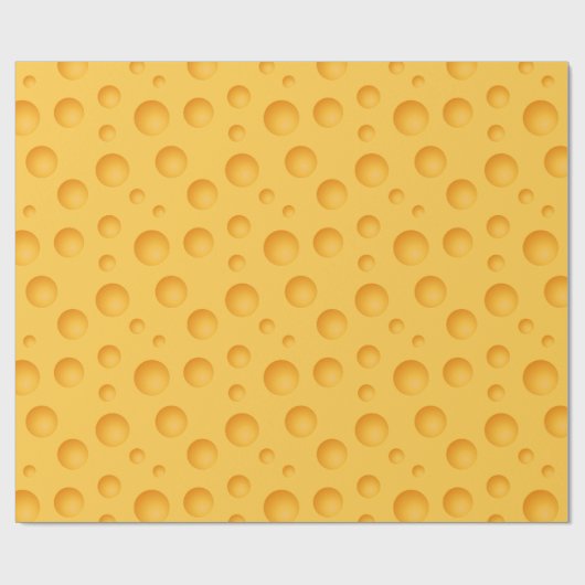 Geel kaaspatroon cadeaupapier (Vlak)