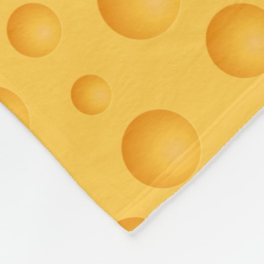 Geel kaaspatroon fleece deken (Hoek)