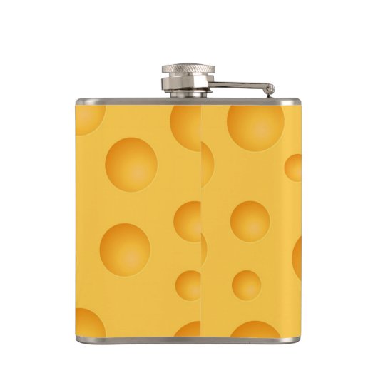 Geel kaaspatroon heupfles (Achterkant)