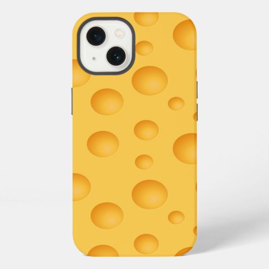 Geel kaaspatroon iPhone hoesje (Achterkant)