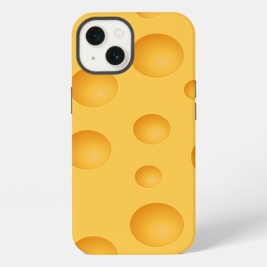 Geel kaaspatroon iPhone hoesje (Achterkant)