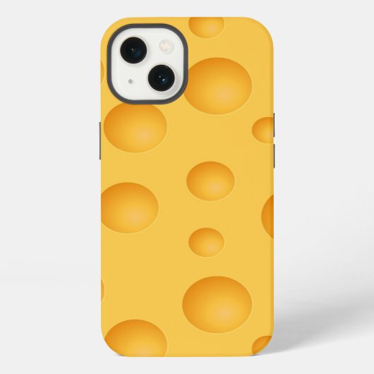Geel kaaspatroon iPhone hoesje (Achterkant)