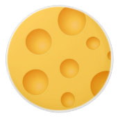 Geel kaaspatroon keramische knop (Voorkant)