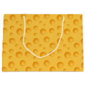 Geel kaaspatroon large cadeautasje (Voorkant)