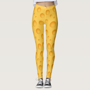 Geel kaaspatroon leggings