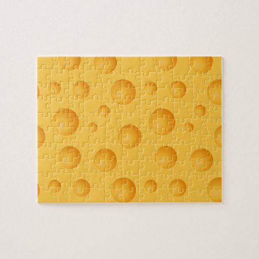 Geel kaaspatroon legpuzzel (Horizontaal)