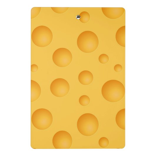 Geel kaaspatroon mini klembord (Achterkant)