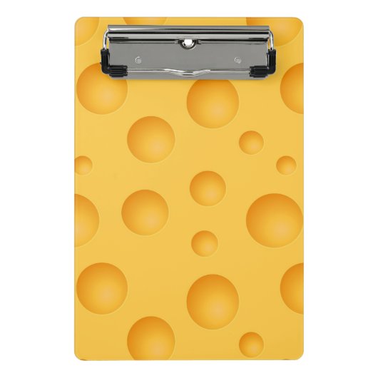 Geel kaaspatroon mini klembord (Voorkant)