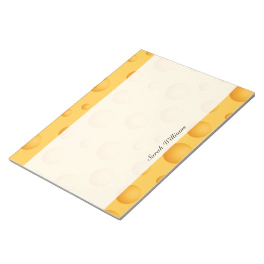 Geel kaaspatroon notitieblok (Schuin)