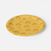 Geel kaaspatroon papieren bordje (Gekanteld)