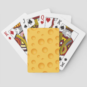 Geel kaaspatroon pokerkaarten