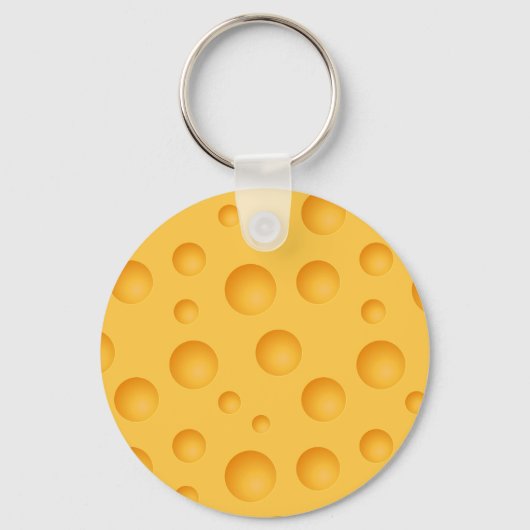 Geel kaaspatroon sleutelhanger (Voorkant)