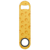 Geel kaaspatroon speed flessenopener (Voorkant)