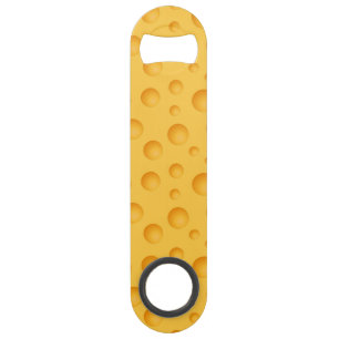 Geel kaaspatroon speed flessenopener