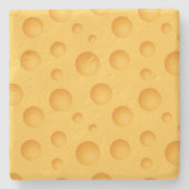 Geel kaaspatroon stenen onderzetter (Voorkant)