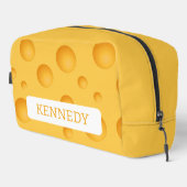 Geel kaaspatroon toilettasje (Rechterhoek)