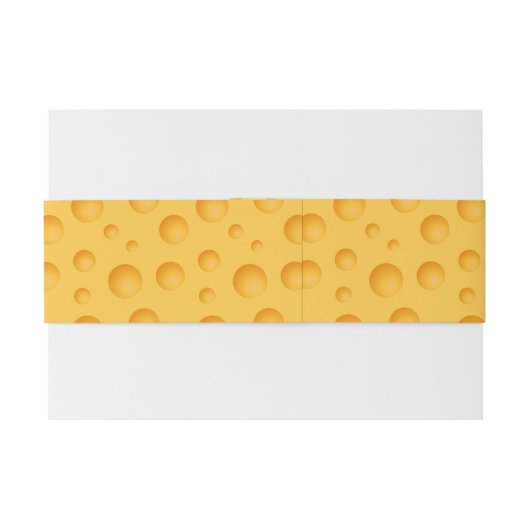 Geel kaaspatroon uitnodigingen wikkel (Achterkant Voorbeeld)