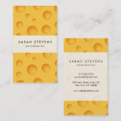 Geel kaaspatroon visitekaartje (Voorkant / Achterkant)