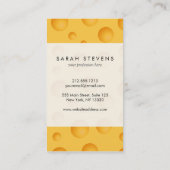 Geel kaaspatroon visitekaartje (Achterkant)