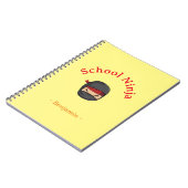 Geel Kaft Persoonlijke School Ninja Notitieboek (Linkerzijde)