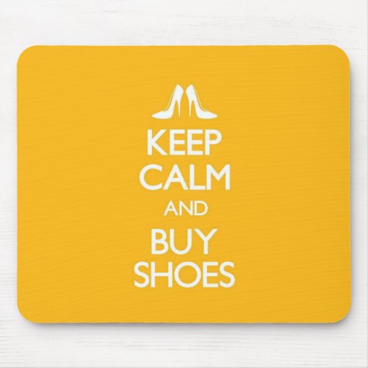 Geel kalm houden en schoenen kopen muismat (Voorkant)