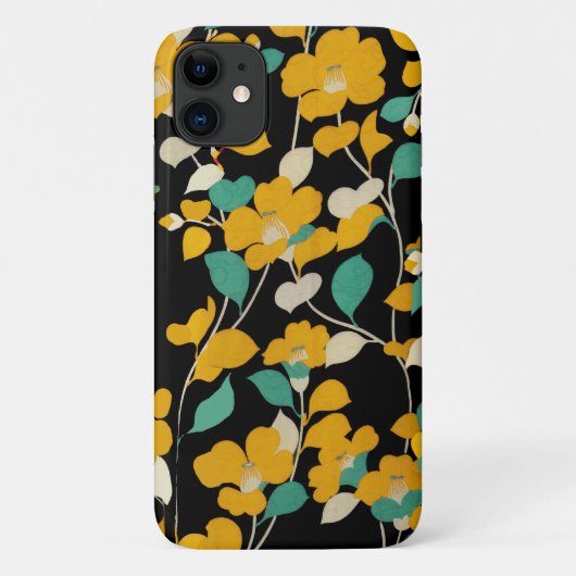GEEL KAMELLIAS, WITTE GROENE LEIDT ZWARTE VRIJ Case-Mate iPhone CASE (Achterkant)