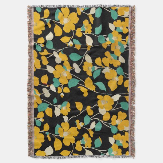 GEEL KAMELLIAS, WITTE GROENE LEIDT ZWARTE VRIJ DEKEN (Voorkant Verticaal)