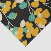 GEEL KAMELLIAS, WITTE GROENE LEIDT ZWARTE VRIJ TISSUEPAPIER (Detail)