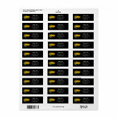 Geel Kampvissen Retouradres Etiket (Full Sheet)