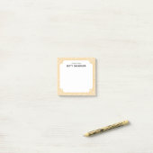 Geel Karakusa Japans wijnpatroon Post-it® Notes (Op bureau)