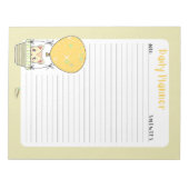 Geel Kat Daily Planner Notitieblok (Voorkant)
