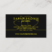 Geel kat dog line Logo Petsitter Visitekaartje (Achterkant)