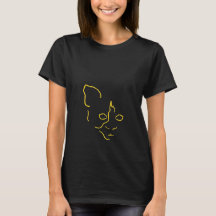 Geel Kat Face T-shirt