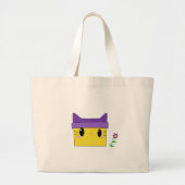 Geel Kat Grote Tote Bag (Voorkant)