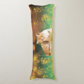 Geel Katten lichaam kussen (Voorkant Verticaal)