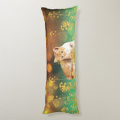 Geel Katten lichaam kussen (Achterkant (Verticaal))