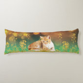 Geel Katten lichaam kussen (Voorkant)