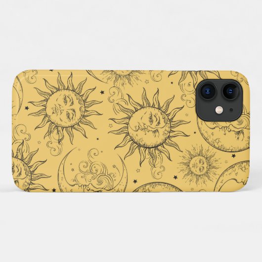 Geel -Kelesal Sun Moon Stars Case-Mate iPhone Case (Achterkant (horizontaal))