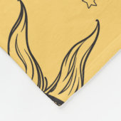 Geel -Kelesal Sun Moon Stars Fleece Deken (Hoek)