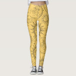 Geel -Kelesal Sun Moon Stars Leggings<br><div class="desc">Leggings</div>