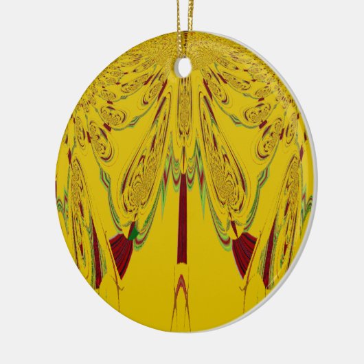 Geel Keramisch Ornament (Links)