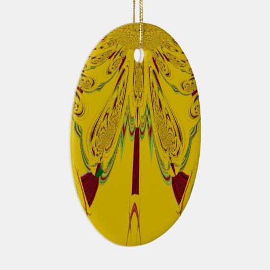 Geel Keramisch Ornament (Rechts)