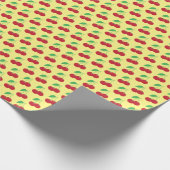 Geel kersenprint inpakpapier (Hoek)