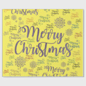 Geel kerstpapier voor fijne kerstwrapping cadeaupapier (Vlak)